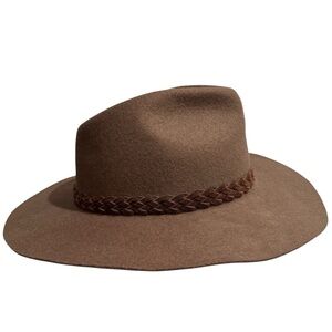 Goorin Bros Brown Wool Hat‎ Braided Trim Size M